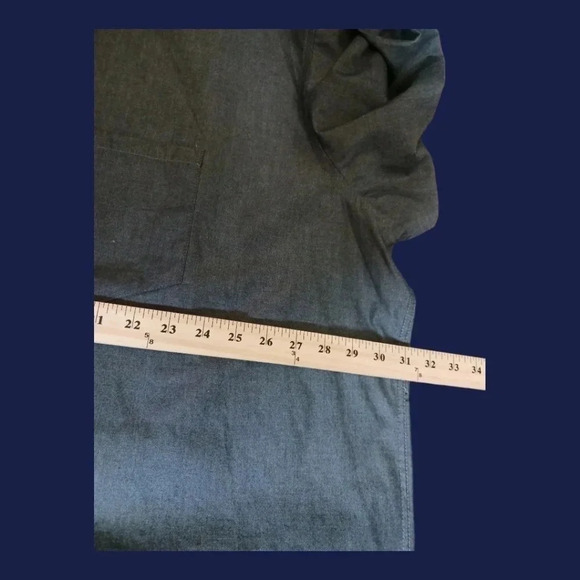 Van heusen dress shirt  big & tall size 3xlt 20-20.5 gray color - Picture 5 of 8